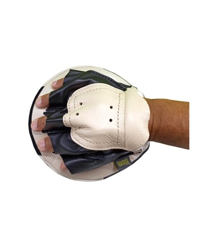 Excalibur Mini Avuç Lapa Ellik Hakiki Deri Çift - Krem Siyah