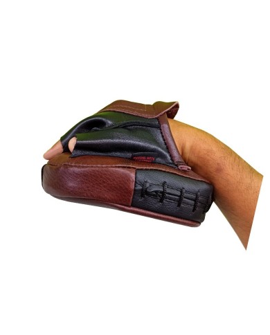 Excalibur Mini Avuç Lapa Ellik Hakiki Deri Çift - Kahve