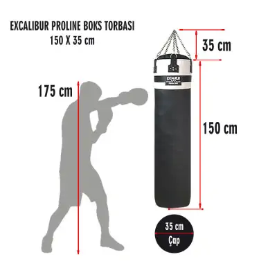 Excalibur Proline 150 x 35 cm Salon Tipi Boks Torbası Beyaz