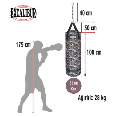 Polystar 100 x 35 cm Boks Torbası Camo