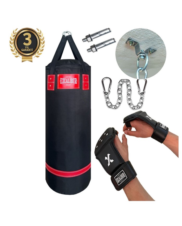 Polystar 90 x 30 cm Boks Torbası Siyah Eldiven Hediyeli