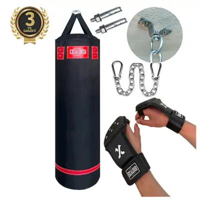 Polystar 120 x 35 cm Boks Torbası Siyah Eldiven Hediyeli