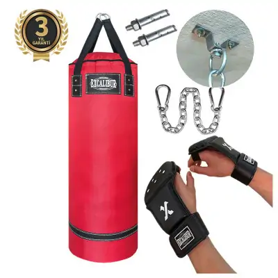 Polystar 100 x 35 cm Boks Torbası Kırmızı - Eldiven Hediyeli