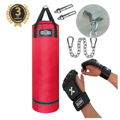 Polystar 120 x 35 cm Boks Torbası Kırmızı - Eldiven Hediyeli