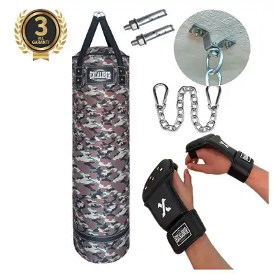 Polystar 120 x 30 cm Boks Torbası Camo - Eldiven Hediyeli