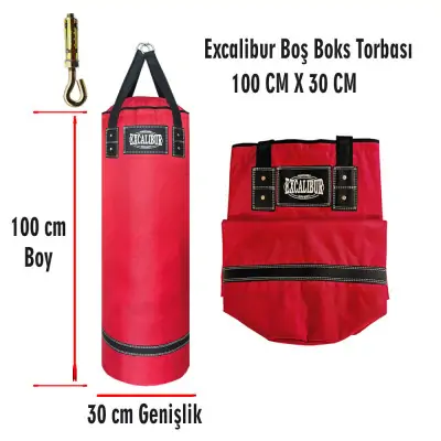 Polystar 100 x 30 cm Boş Boks Torbası Kırmızı