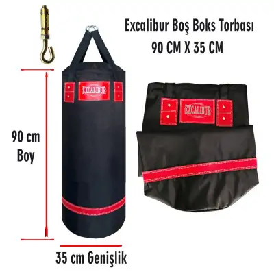 Polystar 90 x 35 cm Boş Boks Torbası Siyah