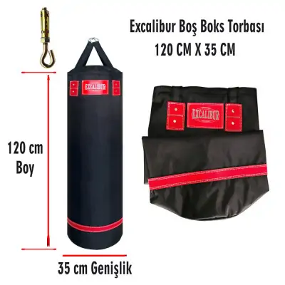 Polystar 120 x 35 cm Boş Boks Torbası Siyah