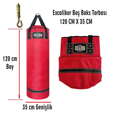 Polystar 120 x 35 cm Boş Boks Torbası Kırmızı