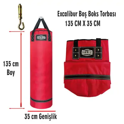 Polystar 135 x 35 cm Boş Boks Torbası Kırmızı