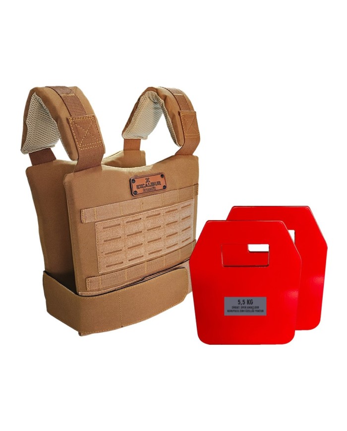 Excalibur Fraser Tactical Crossfit Ağırlık Yeleği Bej 12 Kg