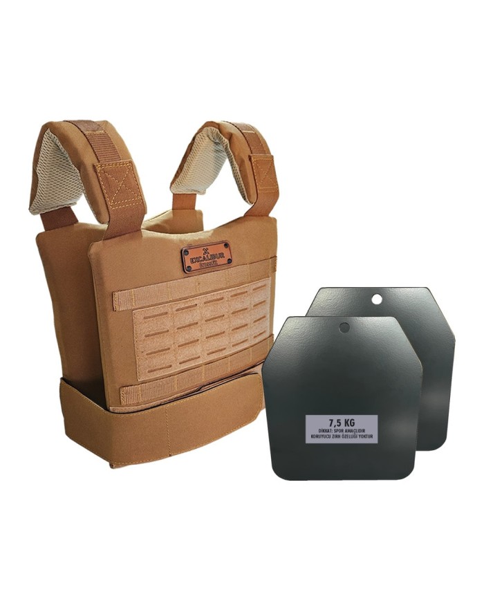 Excalibur Fraser Tactical Crossfit Ağırlık Yeleği Bej 16 Kg