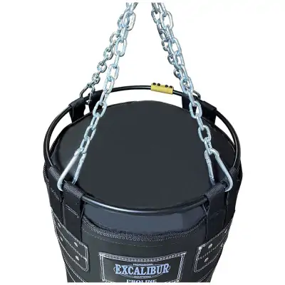 Excalibur Proline 150 x 40 cm Salon Tipi Çemberli Boks Torbası Siyah