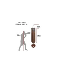 Excalibur Proline Salon Tipi Çemberli Boks Torbası Kahve 35 cm Çap