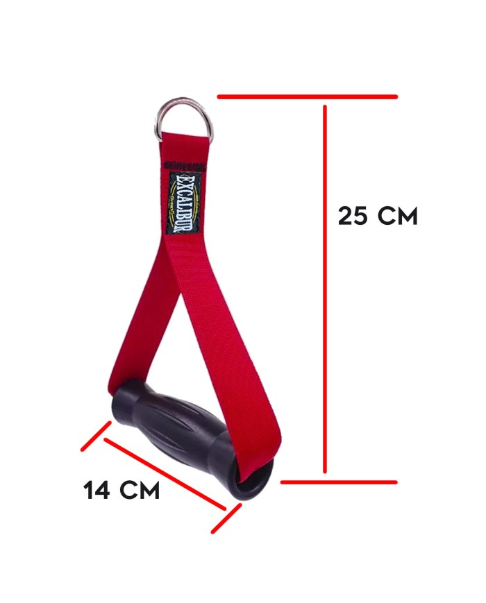 Excalibur Fitness Çekiş Elciği - 25 Cm Elcik Kırmızı Çift