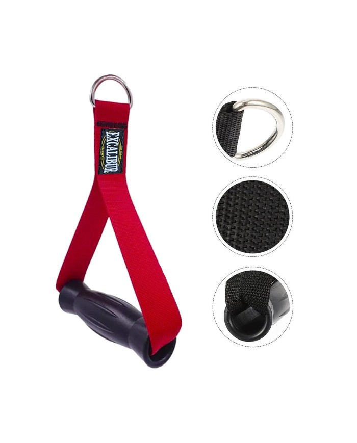 Excalibur Fitness Çekiş Elciği - 25 Cm Elcik Kırmızı Çift