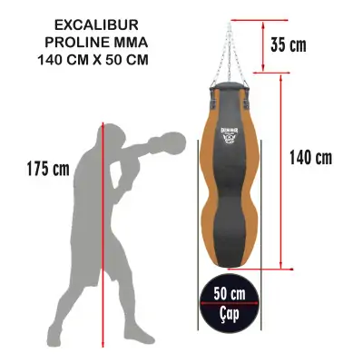 Excalibur Proline MMA Boks Torbası Taba