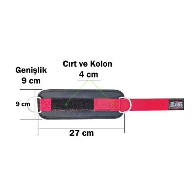 Excalibur Ergo El - Ayak Bilek Çekiş Kayışı Kırmızı Çift