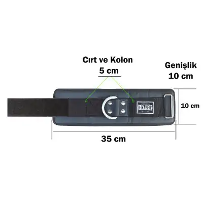 Excalibur Deri Ayak Bilek Kayışı Siyah Çift