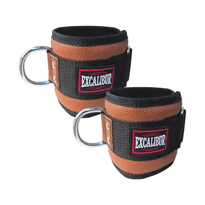 Excalibur Deri Ayak Bilek Kayışı Taba Çift