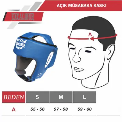 Excalibur Açık Müsabaka Kaskı Mavi