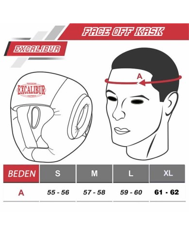 Excalibur Face Off Kapalı Kask Kırmızı