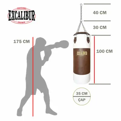 Excalibur Vintage Boks Torbası 100 cm x 35 cm