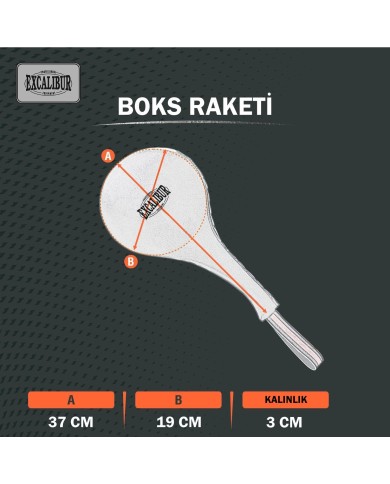 Excalibur Boks Raketi Çift Siyah