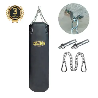 Excalibur Klasik Boks Torbası 120 cm x 35 cm Siyah