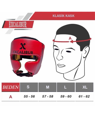 Excalibur Klasik Kask Kırmızı