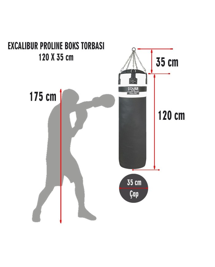 Excalibur Proline Salon Tipi Boks Torbası Beyaz Syh 35 cm Çap