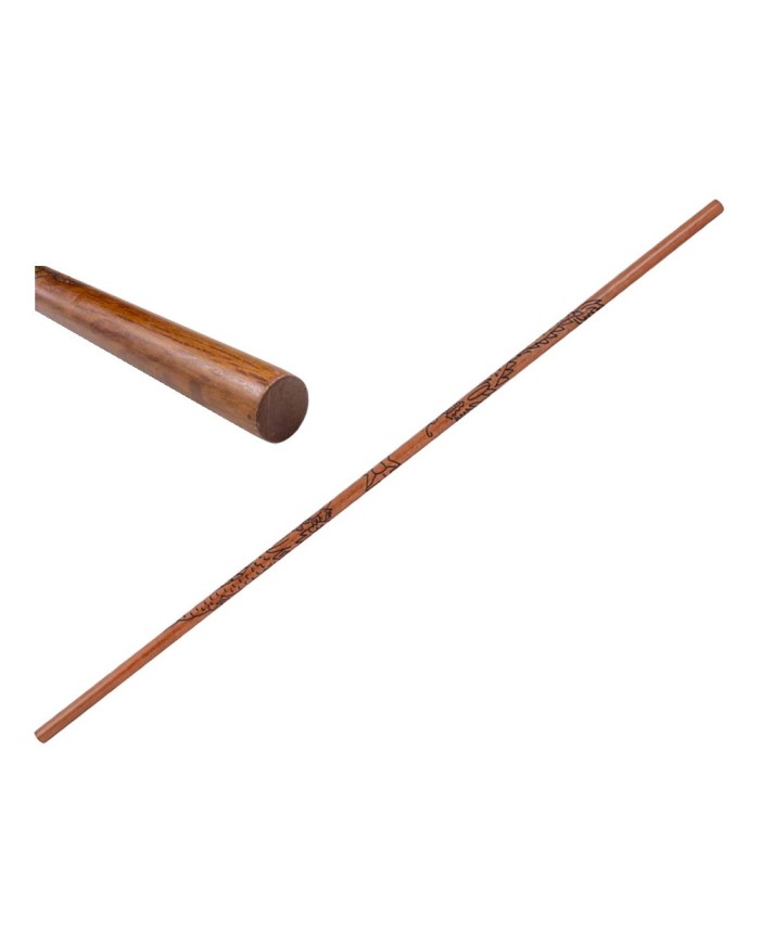 Excalibur Aikido Kendo Jo Staff Dragon İşlemeli Kızıl Meşe 50'' 127 cm