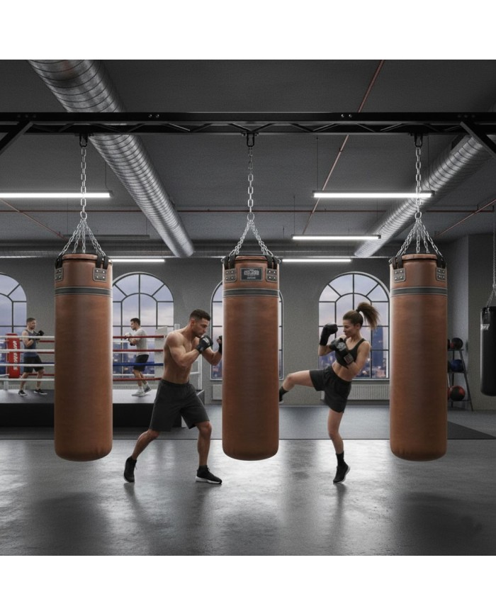 Excalibur Proline Salon Tipi Çemberli Boks Torbası Kahve 35 cm Çap