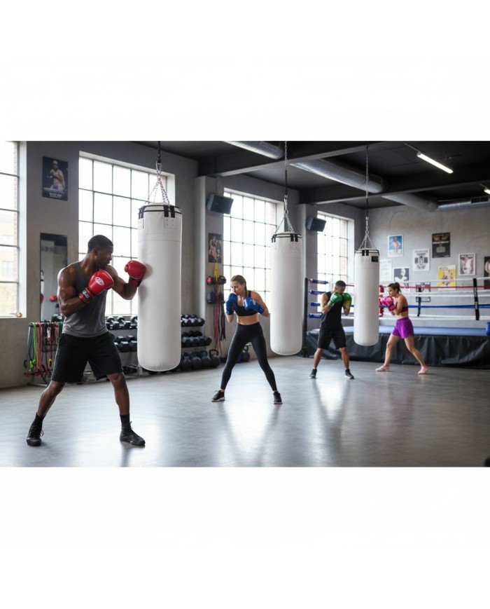 Excalibur Proline Salon Tipi Çemberli Boks Torbası Beyaz 35 cm Çap