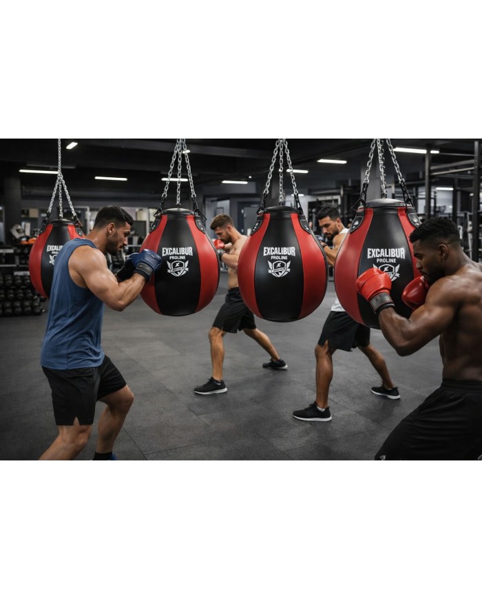 Excalibur Proline Küre Boks Torbası Kırmızı Siyah