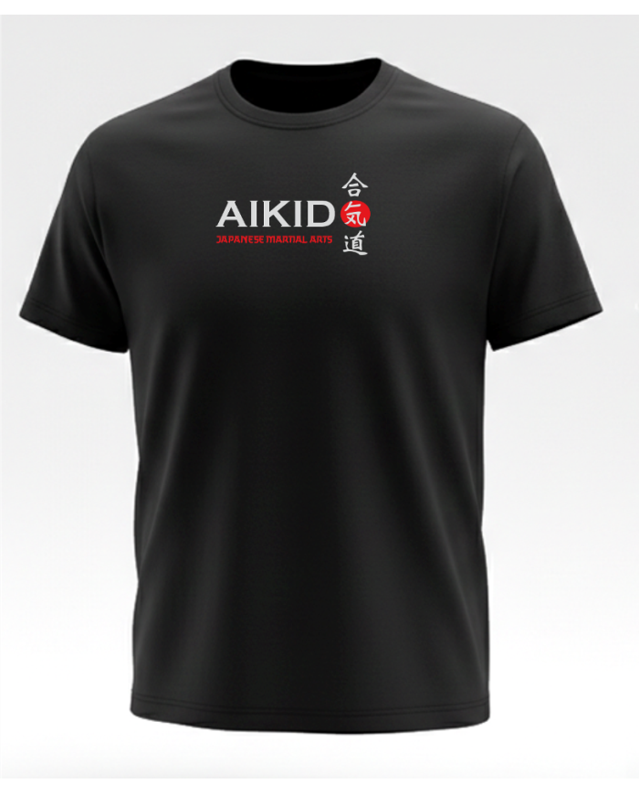 Excalibur Aikido T-Shirt % 100 Pamuk Tişört Siyah
