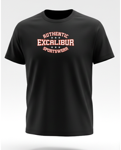 Excalibur Tişört % 100 Pamuk Siyah