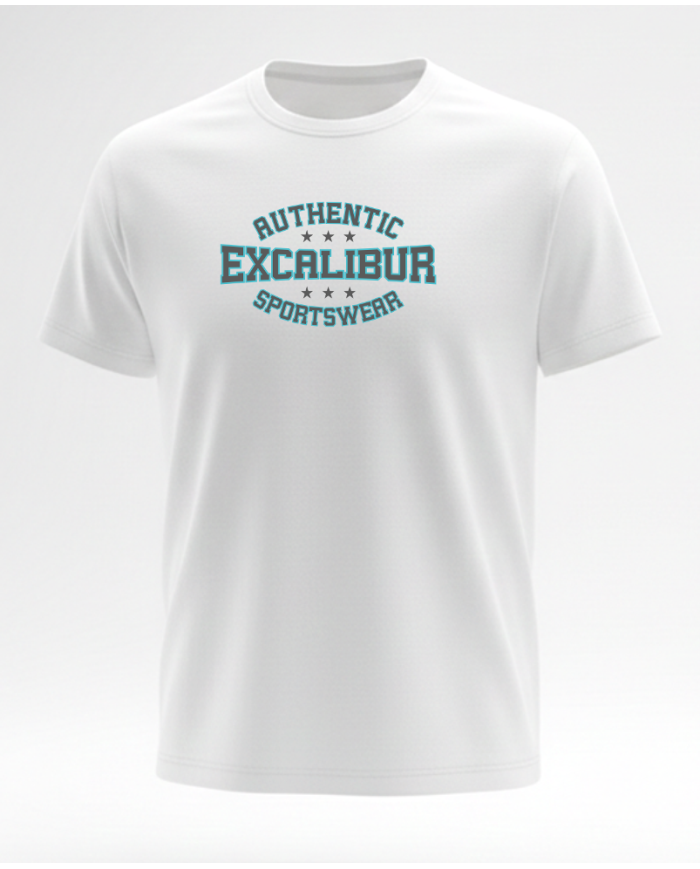 Excalibur Tişört % 100 Pamuk Beyaz