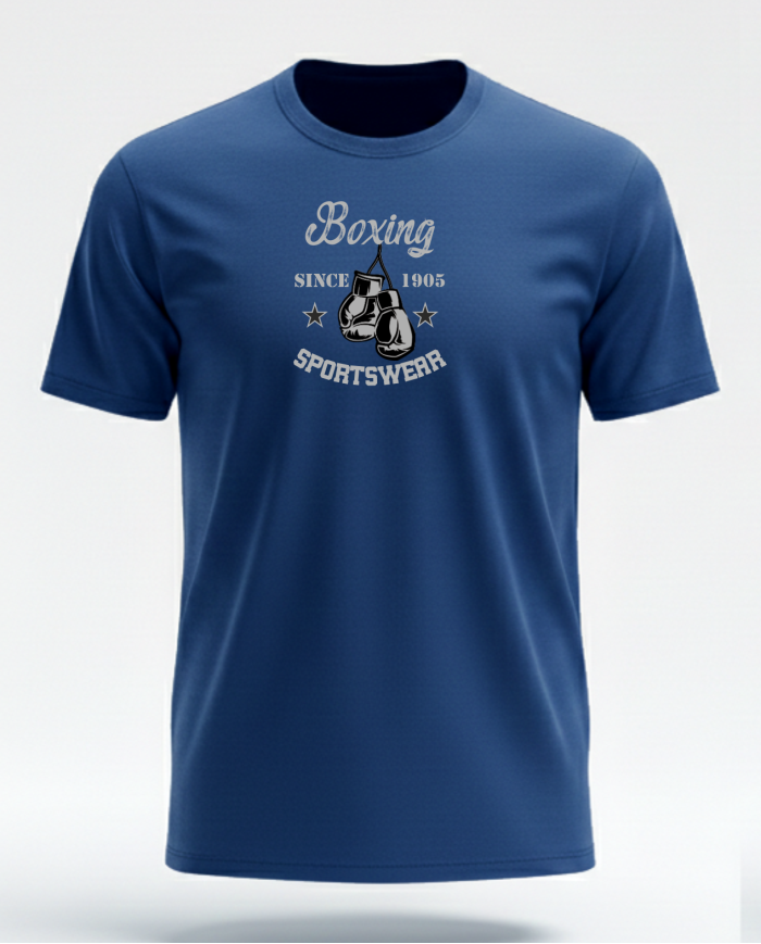 Boxing Boks Tişört % 100 Pamuk Lacivert
