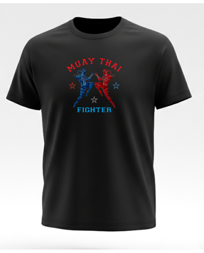 Muay Thai T-Shirt % 100 Pamuk Tişört Siyah