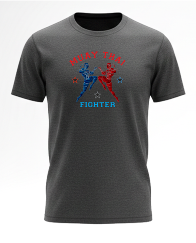 Muay Thai T-Shirt % 100 Pamuk Tişört Antrasit