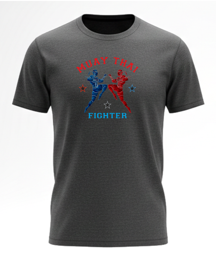 Muay Thai T-Shirt % 100 Pamuk Tişört Antrasit
