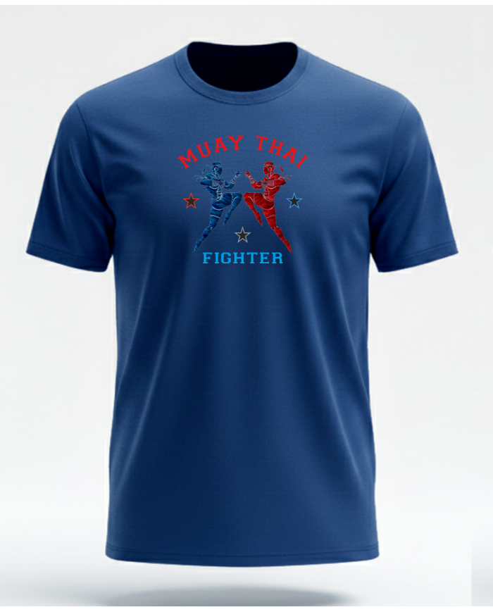 Muay Thai T-Shirt % 100 Pamuk Tişört Lacivert