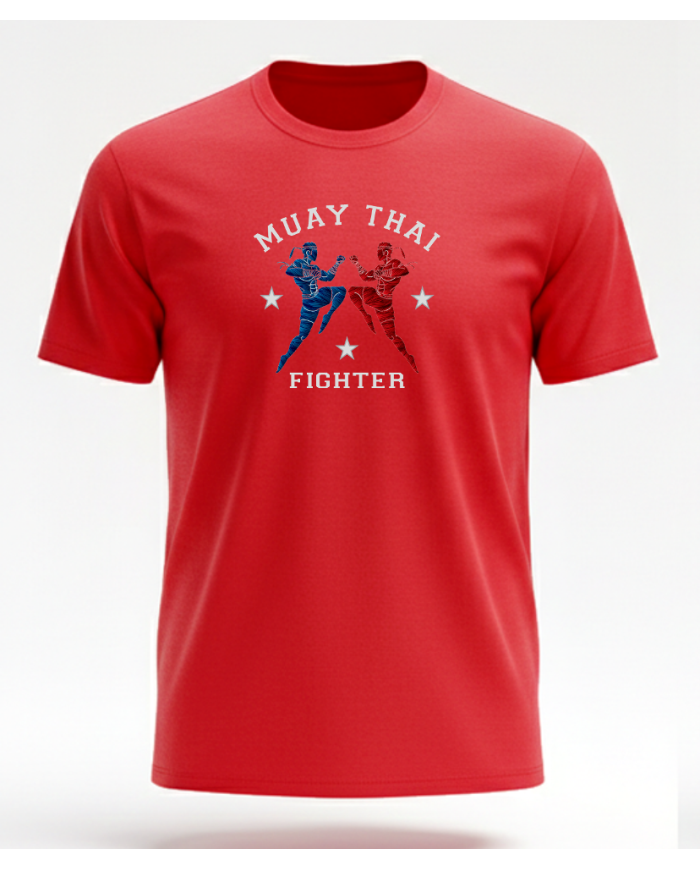 Muay Thai T-Shirt % 100 Pamuk Tişört Kırmızı