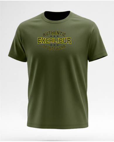 Excalibur Tişört % 100 Pamuk Haki Yeşil