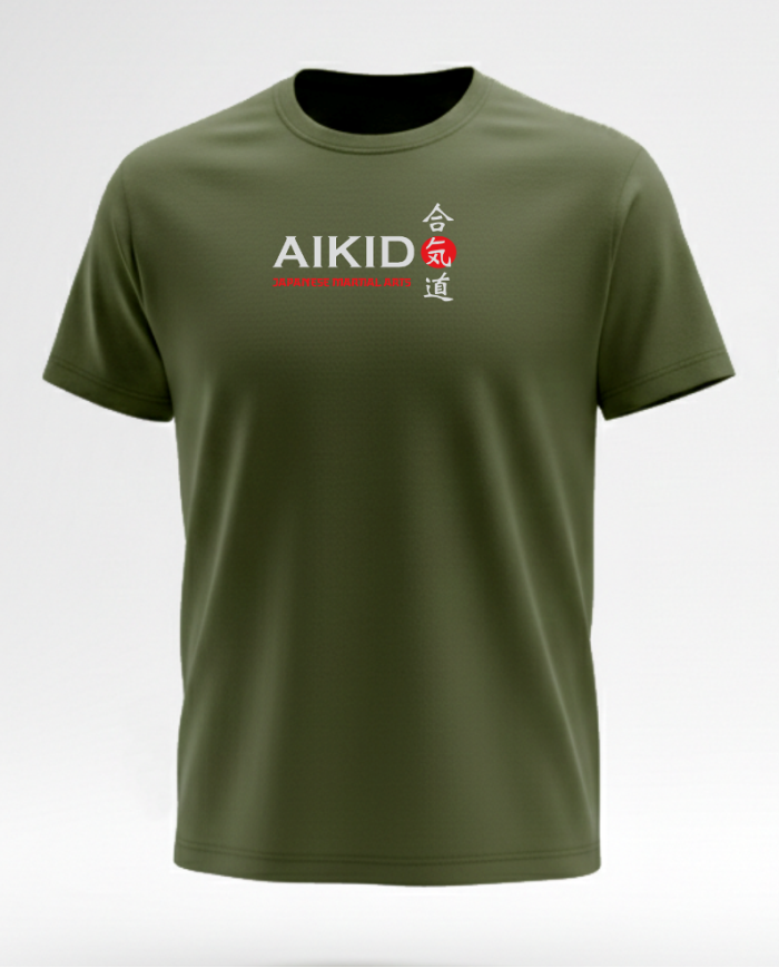 Excalibur Aikido T-Shirt % 100 Pamuk Tişört Haki
