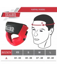 Excalibur Kafa Koruyucu Kapalı Kask Kırmızı