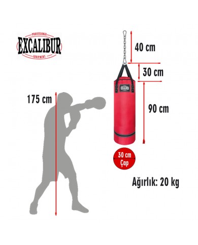 Excalibur Polystar Boks Torbası Kırmızı