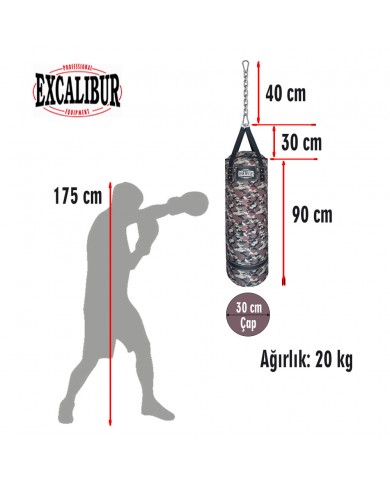 Excalibur Polystar Boks Torbası Kamuflaj