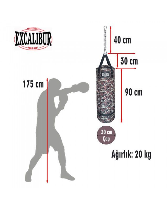 Excalibur Polystar Boks Torbası Kamuflaj
